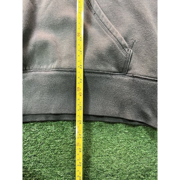 Vintage Y2K Nike Slate Green Big Embroidered Logo Hoodie Mens Size LG Fuzzy Logo - Picture 5 of 5